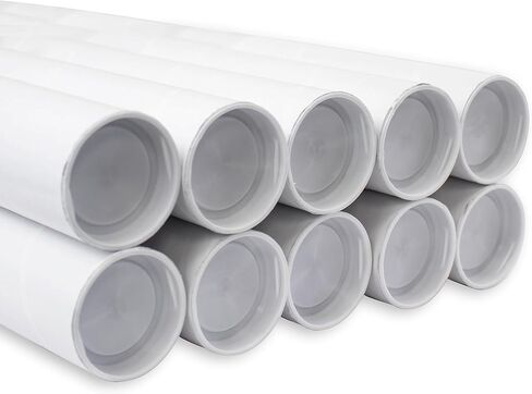 MagicWater Supply Mailing Tube 2 in x 9 in White - 12 Pack - for Shipping and Storage of Posters, Arts, Crafts, and Documents in Saudi Arabia