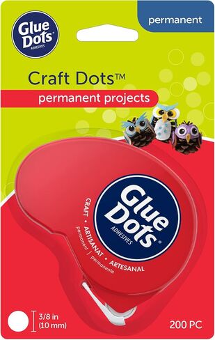 Glue Dots, Craft Dots, Double-Sided, 1/2", .5 Inch, 200 Dots, DIY Craft Glue Tape, Sticky Adhesive Glue Points, Liquid Hot Glue Alternative, Clear in Kuwait