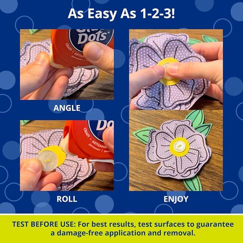 Glue Dots, Craft Dots, Double-Sided, 1/2", .5 Inch, 200 Dots, DIY Craft Glue Tape, Sticky Adhesive Glue Points, Liquid Hot Glue Alternative, Clear in Kuwait
