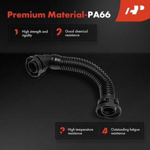 خرطوم تنفس علبة المرافق للمحرك A-Premium متوافق مع Volkswagen Jetta 2010-2016، Passat 2014-2015، Golf 2012-2015، Beetle 2014-2015، Caddy 2019، Golf SportWagen 2015 & Audi A3، Q3 Quattro، 2.0L in Saudi Arabia