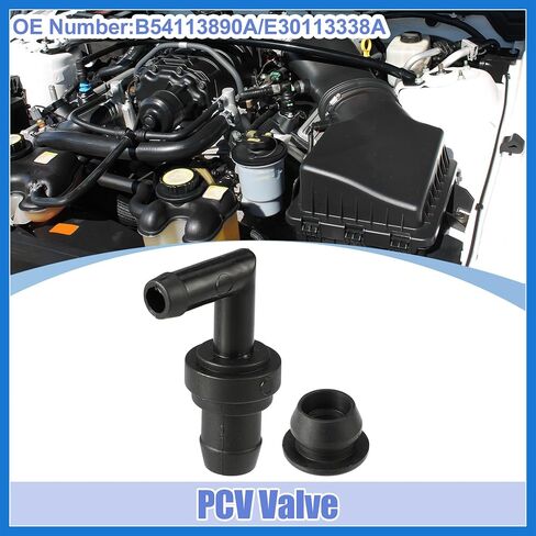 1 Set PCV Valve Grommet Kit Exhaust Positive Crankcase Ventilation Valve Fittings for Mazda Miata 1.8L 1999-2000 No.B54113890A/E30113338A Black Auto Accessories in Saudi Arabia