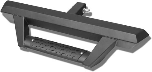 7422452732705 Universal Compatible with 2" X 2" Towing Receiver Matte Black Hoop Style 7" Drop Trailer Tow Mount Rear Hitch Drop Step Bar Bumper Guard in Saudi Arabia