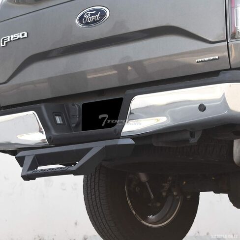 7422452732705 Universal Compatible with 2" X 2" Towing Receiver Matte Black Hoop Style 7" Drop Trailer Tow Mount Rear Hitch Drop Step Bar Bumper Guard in Saudi Arabia