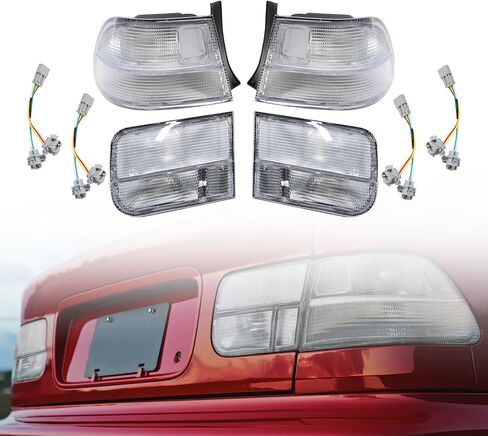 Civic Tail Lights All Clear Lens Left & Right Compatible with 1996-2000 Hon-da Civic Coupe 2-Door in Saudi Arabia