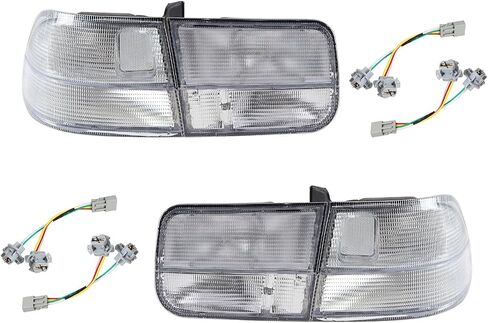 Civic Tail Lights All Clear Lens Left & Right Compatible with 1996-2000 Hon-da Civic Coupe 2-Door in Saudi Arabia