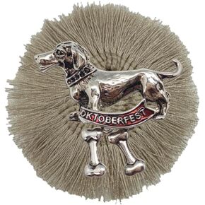 قبعة معدنية على الطراز الألماني ذات هامش دبوسي من Dachshund "Oktoberfest" إكسسوار أزياء | OktoberfestHaus in Kuwait
