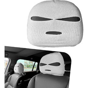 2PCS Car Headrest Cover, Funny Car Seat Full Face Mask, Spoof Face Auto Front Seat Headrest Protectors Covers, Universal Car Interior Seats Decoration Accessories, for SUV, Sedan in Kuwait