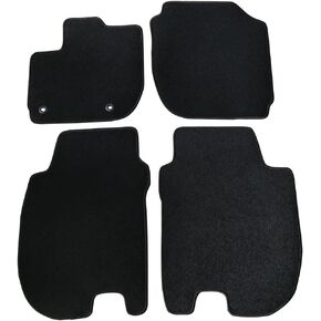 Floor Mat Compatible with 2015-2020 Honda Fit, Factory Fitment Floor Mats Carpet Front & Rear Black 4PC Nylon by IKON MOTORSPORTS, 2016 2017 2018 2019 in Kuwait