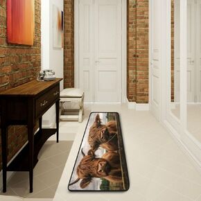 YETTASBIN Highland Cow Runner Rug, Non-Slip Large Floor Mat Anti Fatigue Area Rugs for Kitchen Bathroom Living Room Entryway Home Office Decor, 72 x 24 Inch in Saudi Arabia