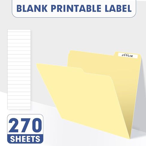 File Folder, PANDRI 270 Pack Colored File Folder, 1/3 Cut Tabs, Letter Size, Assorted 6 Colors Filing Folder for Office School Business in Kuwait