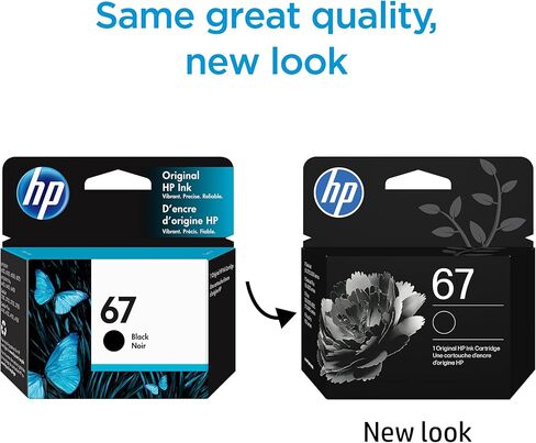 HP 67 خرطوشة الحبر الأسود | يعمل مع HP Deskjet 1255 ، 2700 ، 4100 Series ، HP Envy 6000 ، 6400 Series | مؤهل للحصول على الحبر الفوري | 3ym56an in Kuwait