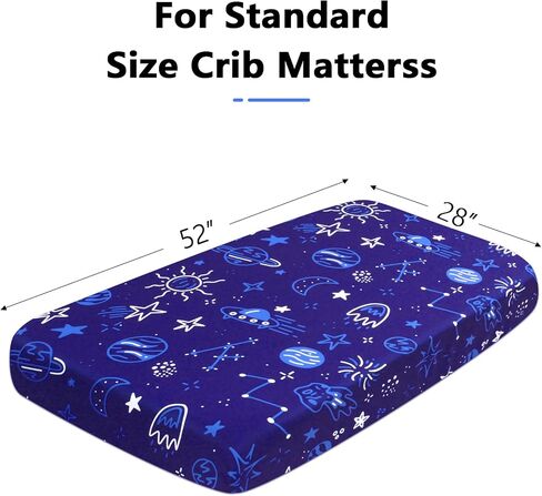 Halloween Crib Sheets, Fitted Crib Sheet with Ghosts, Skulls, Bats, Crosses, Tombstones, and Pumpkins, Measuring 52'' x 28'' to fit Standard Crib & Toddler Mattresses, Black in Saudi Arabia