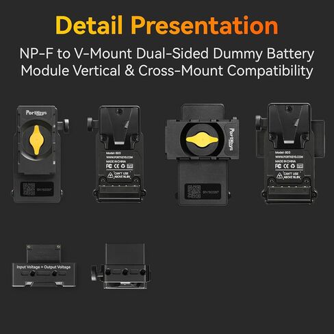 Portkeys BD1 Double-Sided NP-F Dummy Battery Module Vertical and Cross Mounted, for Wireless Video Transmission System Camera Field Monitor, etc in Saudi Arabia