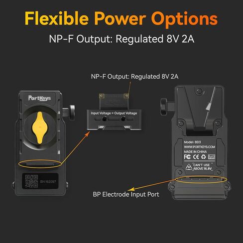 Portkeys BD1 Double-Sided NP-F Dummy Battery Module Vertical and Cross Mounted, for Wireless Video Transmission System Camera Field Monitor, etc in Saudi Arabia