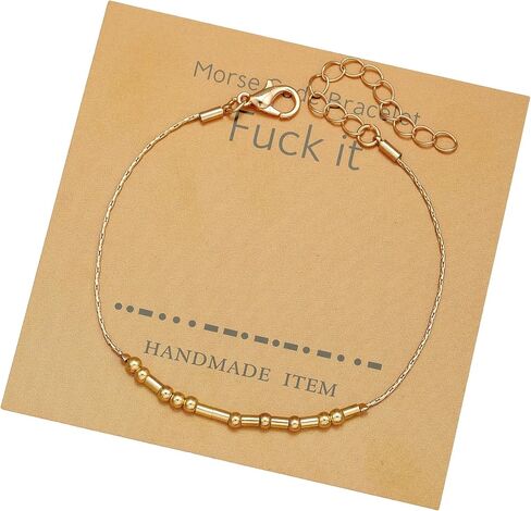 Morse Code Bracelets for Women - Inspirational Gifts Stainless Steel Beads Bracelets for Women Encouragement Birthday Gifts in Saudi Arabia