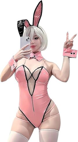 KORURACLUB Bunny Girl Cosplay Anime Bunny Suit Cosplay مثالية لمؤتمرات الهالوين وحفلات عيد الميلاد والأحداث التنكرية in Saudi Arabia