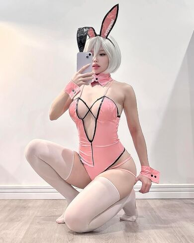 KORURACLUB Bunny Girl Cosplay Anime Bunny Suit Cosplay مثالية لمؤتمرات الهالوين وحفلات عيد الميلاد والأحداث التنكرية in Saudi Arabia