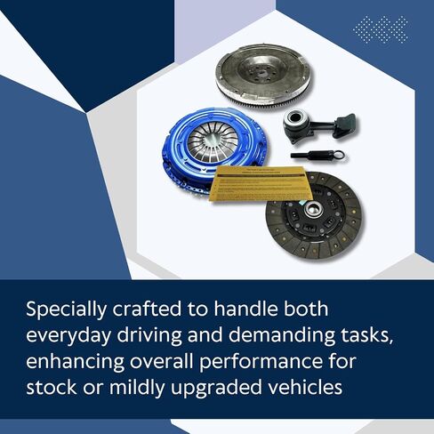 مجموعة تحويل دولاب الموازنة EFT HD المرحلة 2 مع أسطوانة تابعة لـ 2003-2011 Ford Focus 2.0L/2.3L (باستثناء SVT 6 سرعات) - 259 حصان وسعة عزم دوران 229 قدم/رطل - توفر ضمان العلامة التجارية لمدة 12 شهرًا in Saudi Arabia