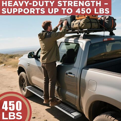 لوحات تشغيل PZ متوافقة مع 2015-2025 Ford F150 Super Cab/مرآة الكابينة الممتدة المصنوعة من الفولاذ المقاوم للصدأ وقضبان Nerf in Kuwait