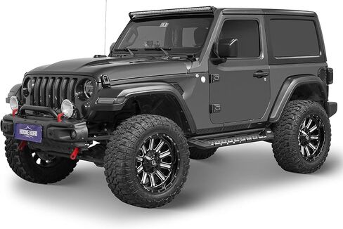 Hooke Road JL 2 Doors Running Boards Drop Side Step Bars for 2018-2025 Jeep Wrangler JL 2-Door, Non-Slip Step Rock Sliders Nerf Bar in Saudi Arabia