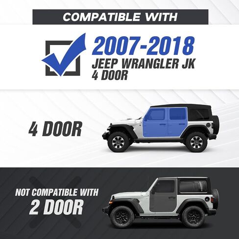 SUORTO لخطوات جانبية للوحات الجري JK متوافقة مع 2007-2018 Jeep Wrangler JK Unlimited 4 أبواب، قضبان نيرف فولاذية شديدة التحمل للطرق الوعرة، ألواح خطوة منزلق الصخور (الخماسي) in Saudi Arabia