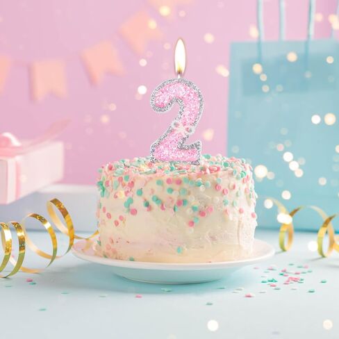 عيد ميلاد وردي رقم 11 شموع، تاج وردي لوازم عيد ميلاد سعيد للكيك، شموع كعكة لامعة ذهبية وردية للفتيات والنساء وحفلات الزفاف واحتفالات الذكرى السنوية in Kuwait
