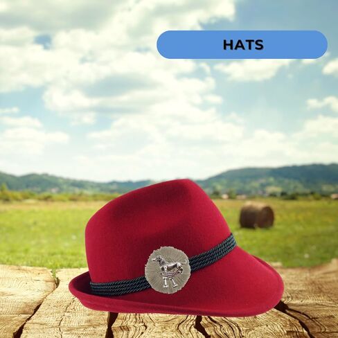 قبعة معدنية على الطراز الألماني ذات هامش دبوسي من Dachshund "Oktoberfest" إكسسوار أزياء | OktoberfestHaus in Kuwait