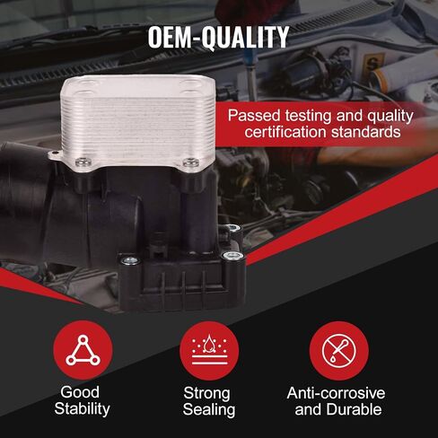 TOPAZ 03L115389C Oil Cooler Filter Housing Assembly Compatible with Volkswagen Amarok Passat Audi A3 Q3 03L115389H 03L115389B 03L115389G in Saudi Arabia