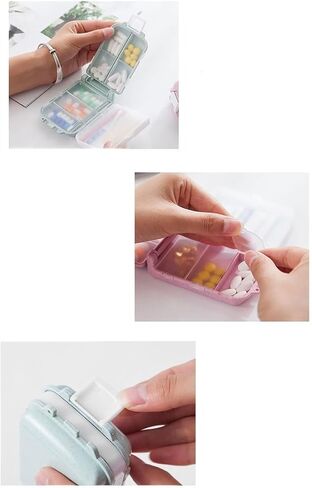 Eco-Friendly 3-Layer Leak-Proof Pill Organizer with 8 Compartments, Portable Travel Medicine Container Made of Wheat Straw + PP Material in Saudi Arabia