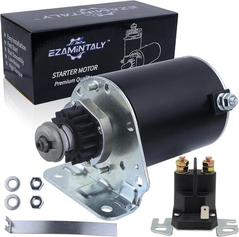 16 Teeth Starter and Relay Replacement for Briggs and Stratton 28N777 286707 287707 286702 28D707 28M707 28N707 289702 220702 289707 28B702 28B707 28N777 28Q777, 497594 497595 in Saudi Arabia