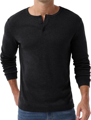 Sailwind Men's Henley Shirts Long Sleeve Button T-Shirt Casual Stylish Thermal Pullover Shirt in Saudi Arabia
