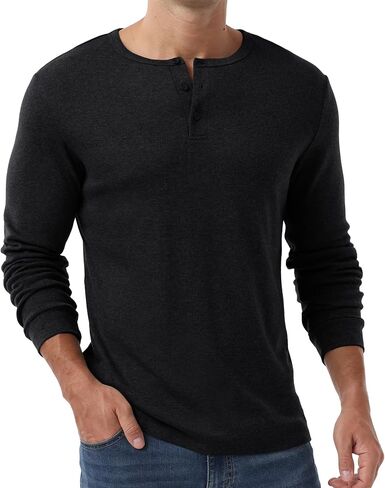 Sailwind Men's Henley Shirts Long Sleeve Button T-Shirt Casual Stylish Thermal Pullover Shirt in Saudi Arabia