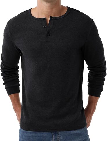 Sailwind Men's Henley Shirts Long Sleeve Button T-Shirt Casual Stylish Thermal Pullover Shirt in Saudi Arabia