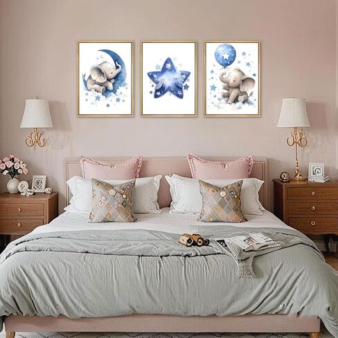 Girls Rainbow Wall Art Set of 3, Colorful Nursery Wall Decor Painting, Kids Heart Picture Poster Prints for Classroom Kids Room Baby Room Bedroom Dorm Home Decoration 12x16in Unframed in Saudi Arabia