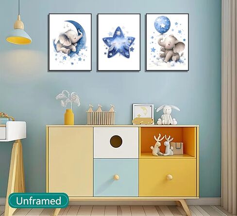 Girls Rainbow Wall Art Set of 3, Colorful Nursery Wall Decor Painting, Kids Heart Picture Poster Prints for Classroom Kids Room Baby Room Bedroom Dorm Home Decoration 12x16in Unframed in Saudi Arabia