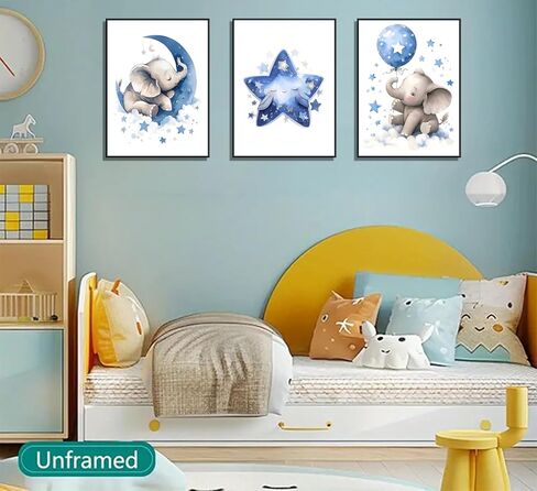 Girls Rainbow Wall Art Set of 3, Colorful Nursery Wall Decor Painting, Kids Heart Picture Poster Prints for Classroom Kids Room Baby Room Bedroom Dorm Home Decoration 12x16in Unframed in Saudi Arabia