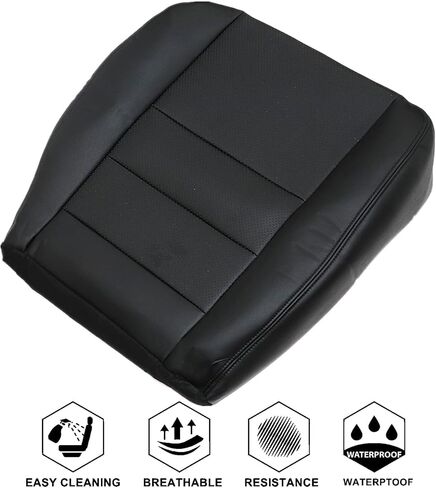 أغطية مقاعد مثقوبة بديلة للسائق والركاب الأمامي من NLQR باللون الأسود متوافقة مع Ford F250 F350 F450 F550 Lariat 2002 2003 2004 2005 2006 2007 in Saudi Arabia