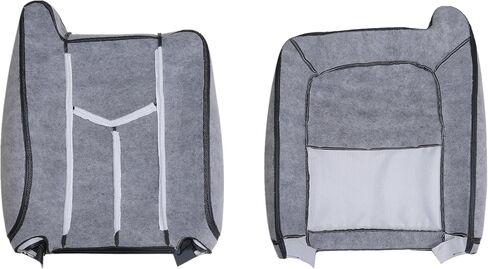NLQR Front Driver & Passenger Bottom & Top Replacement Cloth Seat Covers Dark Gray 69C Compatible with Chevy Silverado GMC Sierra 2003 2004 2005 2006 2007 in Saudi Arabia