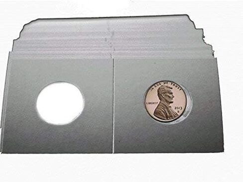 Coin Flips For Large Dollars, 100 Count, Guardhouse Brand Cardboard and Mylar 2"x2" Paper Coin Holders in Saudi Arabia