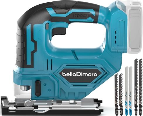 Jig saw compatible with Dewalt 20V Battery (Battery not Included) Cordless Jigsaw with LED Work Light, 0°- 45° Bevel Cuts, 3 Orbital Settings for Straight/Curve/Bevel/Circle Cutting in Saudi Arabia