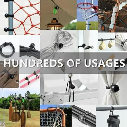 10PCS Simple Ball Bungee Cords Black Cord for Canopy Tarp with Elastic String Canopy for Tent,Tarp,Wall Pipe (10cm) in Saudi Arabia