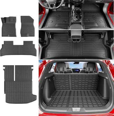 Floor Mat Compatible with 2024 2025 Chevy Trax Trunk Mat with Backrest Mat Floor Liner Replacement for 2024 2025 Chevy Trax Accessories (Trunk Mat with Backrest Mat+Floor Mat) in Kuwait