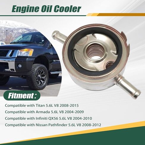 Priprilod Oil Cooler Compatible with Nissan Pathfinder Armada Titan 5.6L V8 2004-2009# 21305-ZQ53A 21305-ZQ52A 21305-ZQ51A in Saudi Arabia