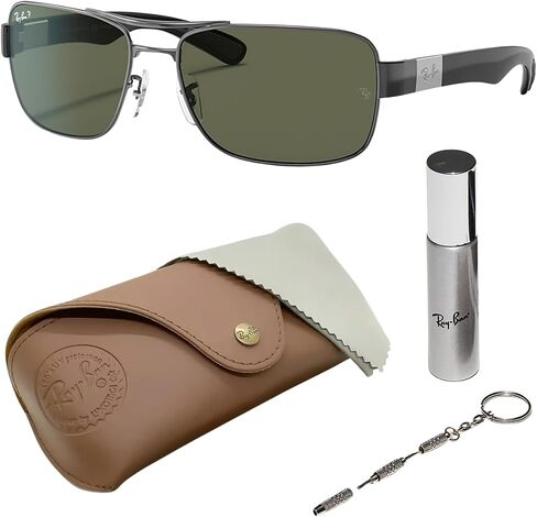 Ray-Ban RB3522 Square Shaped Sunglasses for Men & Women with Official RAYBAN Eyewear Kit in Saudi Arabia