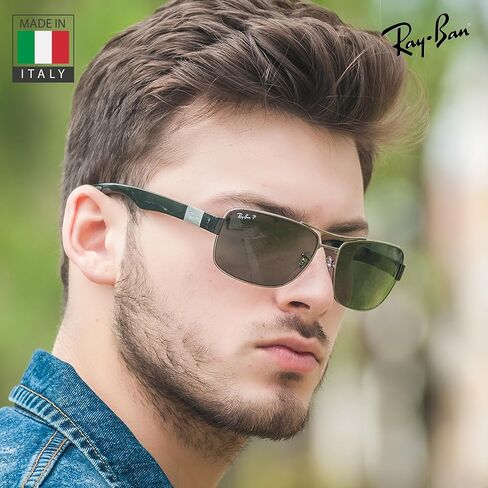Ray-Ban RB3522 Square Shaped Sunglasses for Men & Women with Official RAYBAN Eyewear Kit in Saudi Arabia