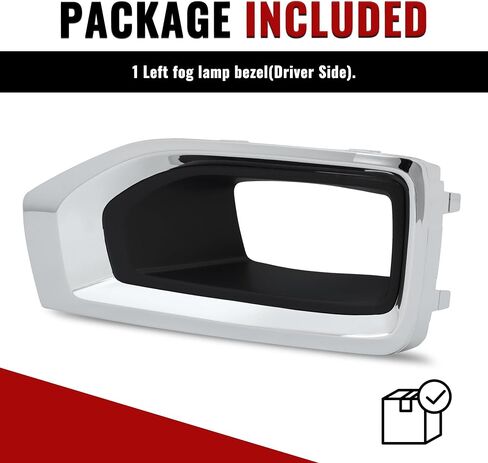 HECASA Fog Light Bezels Pair Compatible with 2015-2020 GMC Yukon/Yukon XL Fog Lamp Cover Trim Plastic (PP+ABS) Gloss Black Driver & Passenger Side Replacement for 22936426 22936427 in Saudi Arabia