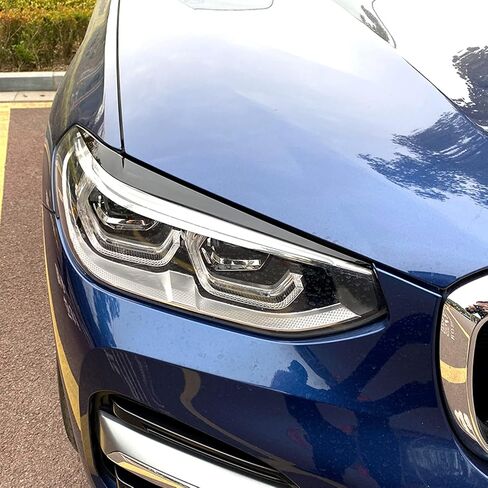 غطاء جفن الحاجب الأمامي للسيارة غطاء من ألياف الكربون الأسود اللامع بمظهر 2018 + BMW X3 X4 G01 G02 in Kuwait
