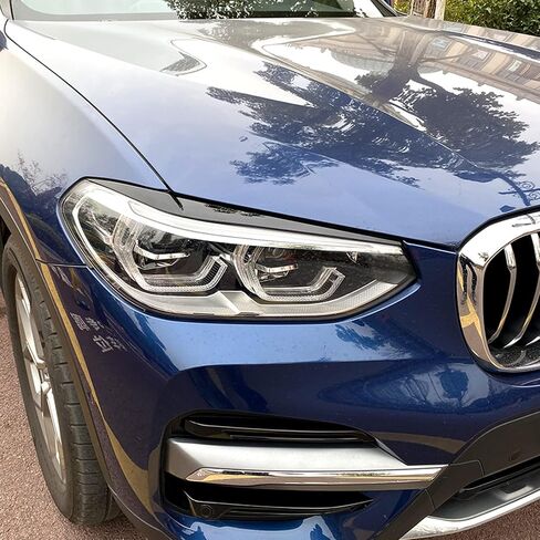 غطاء جفن الحاجب الأمامي للسيارة غطاء من ألياف الكربون الأسود اللامع بمظهر 2018 + BMW X3 X4 G01 G02 in Kuwait