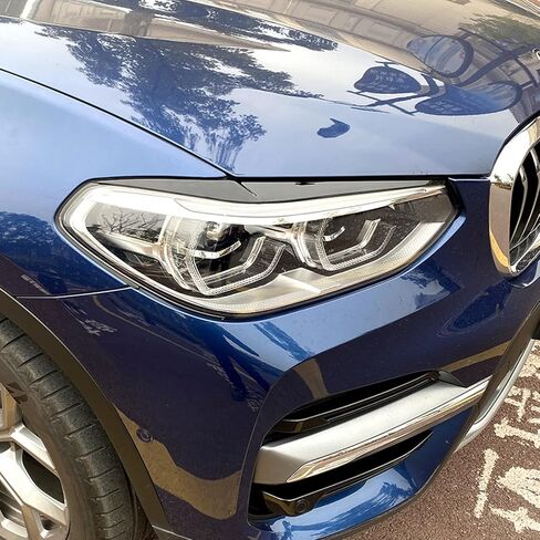 غطاء جفن الحاجب الأمامي للسيارة غطاء من ألياف الكربون الأسود اللامع بمظهر 2018 + BMW X3 X4 G01 G02 in Kuwait