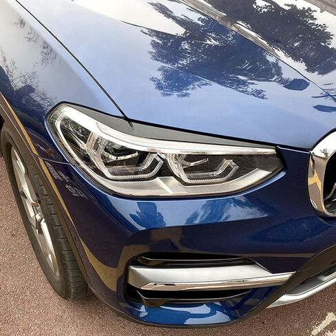غطاء جفن الحاجب الأمامي للسيارة غطاء من ألياف الكربون الأسود اللامع بمظهر 2018 + BMW X3 X4 G01 G02 in Kuwait